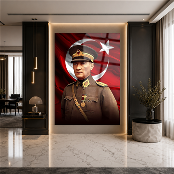 Dikey VatanTemalı Cam Tablo 151