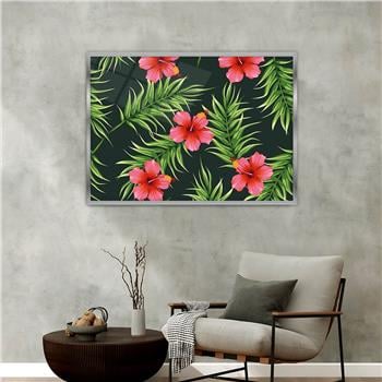 Aluminum-Framed Art-Themed Tempered Glass Wall Art 156