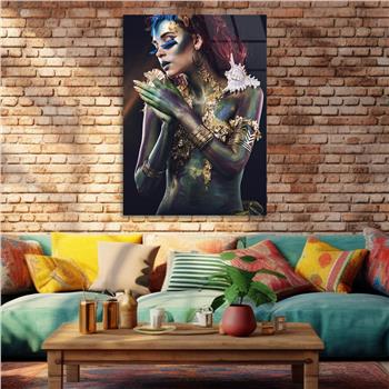 Kunst Thema auf bedrucktem Glas
