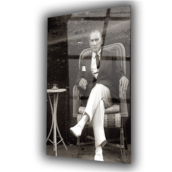 MUSTAFA KEMAL ATATÜRK GÖRSELLİ CAM TABLO 