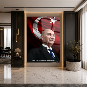 Dikey VatanTemalı Cam Tablo 189