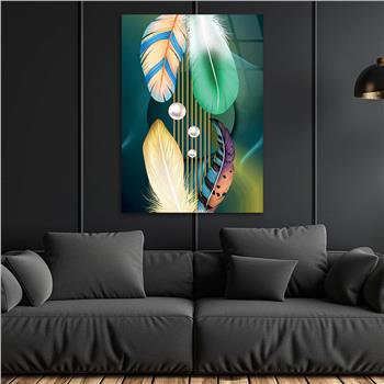 Vertical Tempered Glasss Wall Arts Art-Themed256