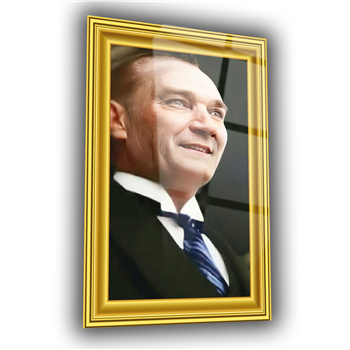ÇERÇEVE GÖRSELLİ MUSTAFA KEMAL ATATÜRK GÖRSELLİ CAM TABLO 