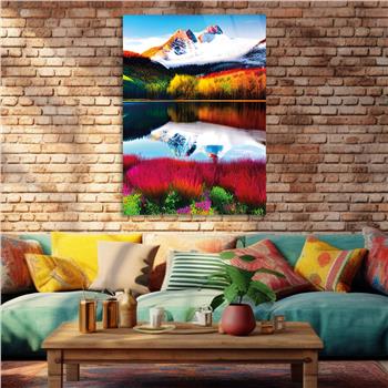 Vertical Tempered Glasss Wall Arts Natured-Themed184