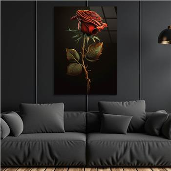 Dikey Doğa Temalı Cam Tablo113