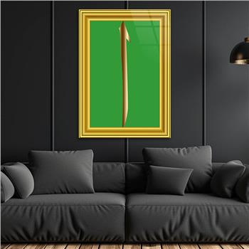 Glass Wall Art with Elif Inscription and Framed Border