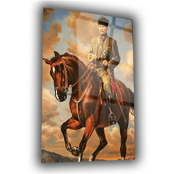 MUSTAFA KEMAL ATATÜRK GÖRSELLİ CAM TABLO 