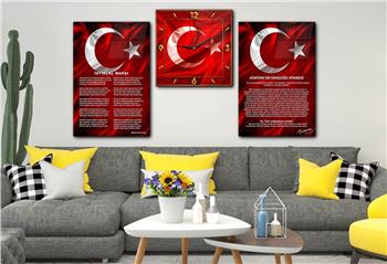 Vatan Temalı Saatli Set 044