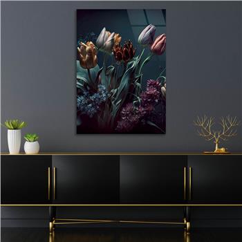 Vertical Tempered Glasss Wall Arts Natured-Themed205