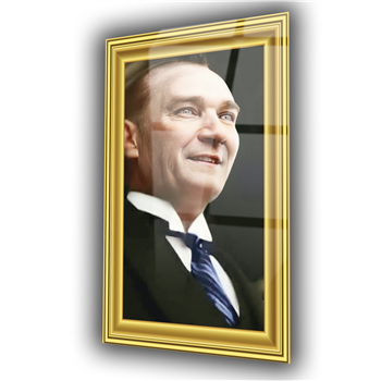 ÇERÇEVE GÖRSELLİ MUSTAFA KEMAL ATATÜRK GÖRSELLİ CAM TABLO 