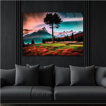 Horizontal Natured-Themed Tempered Glass Wall Art 283