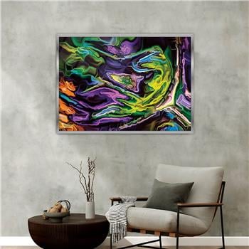 Aluminum-Framed Art-Themed Tempered Glass Wall Art 130