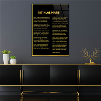 Turkish National Anthem Tempered Glass Wall Art 