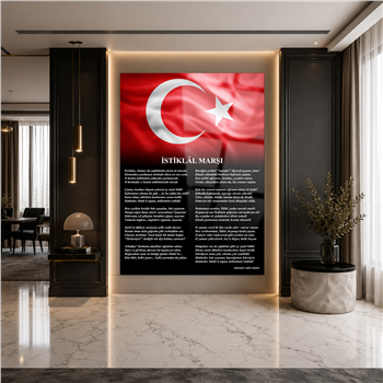Dikey VatanTemalı Cam Tablo 187
