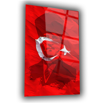 Dikey VatanTemalı Cam Tablo 161