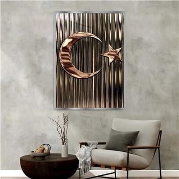 Aluminum-Framed National-Themed Tempered Glass Wall Art 076