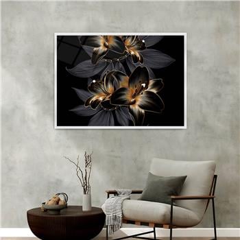 Aluminum-Framed Art-Themed Tempered Glass Wall Art 159
