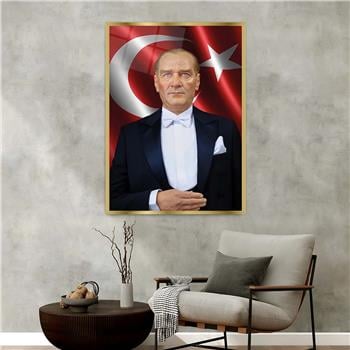 Aluminum-Framed National-Themed Tempered Glass Wall Art 077