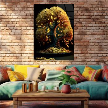 Vertical Tempered Glasss Wall Arts Natured-Themed150