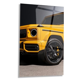 Sarı Mercedes G63 AMG Cam Tablo
