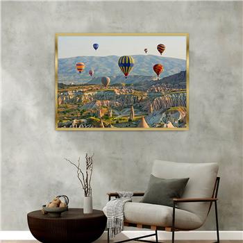Aluminum-Framed Natured-Themed Tempered Glass Wall Art 085