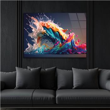 Horizontal Art-Themed Tempered Glass Wall Art 238