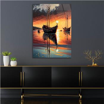 Vertical Tempered Glasss Wall Arts Natured-Themed199
