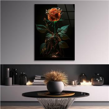 Dikey Doğa Temalı Cam Tablo137