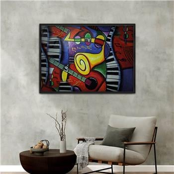 Aluminum-Framed Art-Themed Tempered Glass Wall Art 152