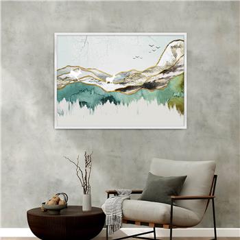 Aluminum-Framed Art-Themed Tempered Glass Wall Art 037