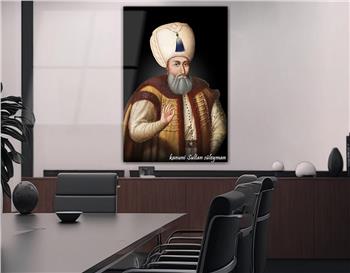 KANUNİ SULTAN SÜLEYMAN Khan Glass Wall Art