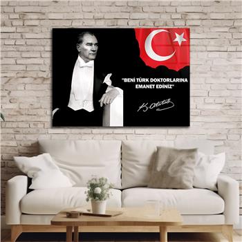 MUSTAFA KEMAL ATATÜRK Tempered Glass Wall Art 