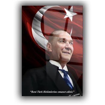 Dikey VatanTemalı Cam Tablo 189