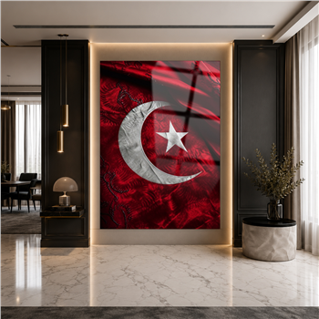 Dikey VatanTemalı Cam Tablo 185