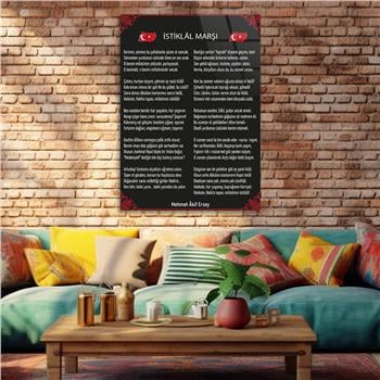 Turkish National Anthem Tempered Glass Wall Art 