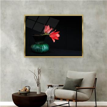 Aluminum-Framed Art-Themed Tempered Glass Wall Art 122