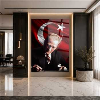Dikey VatanTemalı Cam Tablo 149
