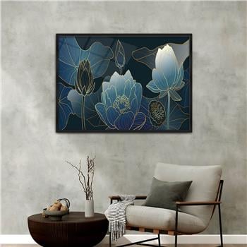Aluminum-Framed Art-Themed Tempered Glass Wall Art 080
