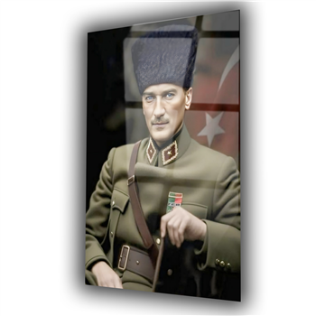 Dikey VatanTemalı Cam Tablo 215
