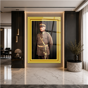 ÇERÇEVE GÖRSELLİ MUSTAFA KEMAL ATATÜRK GÖRSELLİ CAM TABLO 