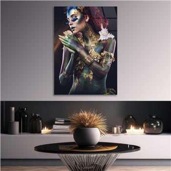 Kunst Thema auf bedrucktem Glas
