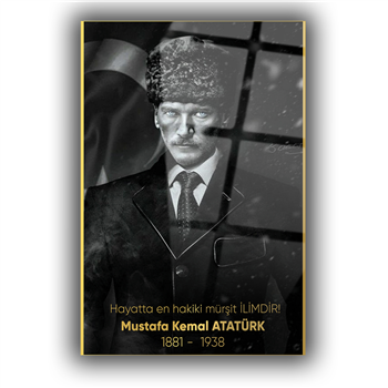 MUSTAFA KEMAL ATATÜRK GÖRSELLİ CAM TABLO