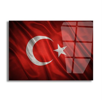 Yatay VatanTemalı Cam Tablo 116