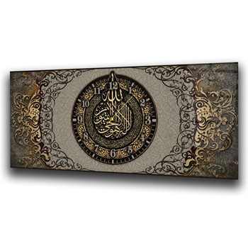 Middle-Clock, Religious-Themed Horizontal Glass Wall Painting 110