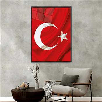 Alüminyum Çerçeveli Vatan Temalı Cam Tablo 097