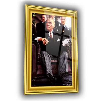ÇERÇEVE GÖRSELLİ MUSTAFA KEMAL ATATÜRK GÖRSELLİ CAM TABLO 