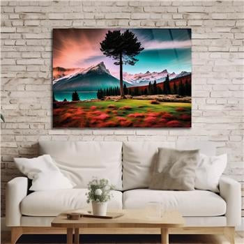 Horizontal Natured-Themed Tempered Glass Wall Art 283