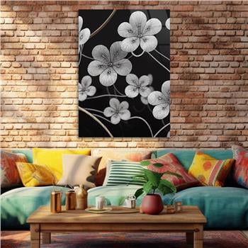 Dikey Sanat Temalı Cam Tablo 440