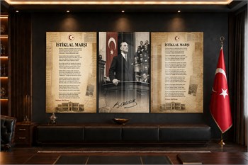  3lü Set VatanTemalı Cam Tablo 35