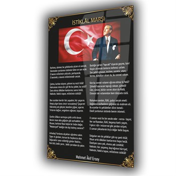 Turkse National Anthem Gehard Glasschilderij 
